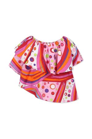 multicolor cotton top EMILIO PUCCI KIDS | PW5A92P0494437MC